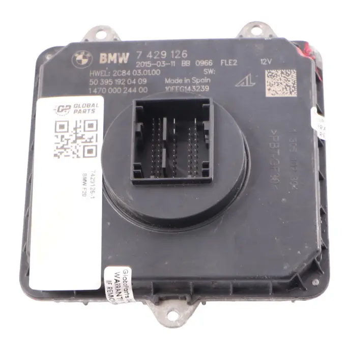 Control Unit Front Light Electronics LED Headlight to BMW F20 F21 LCI with Part number 7429126 BMW F20 F21 LCI Control Unit Front Light Electronics LED Headlight - SKU 7429126-1 - Part number 7429126
