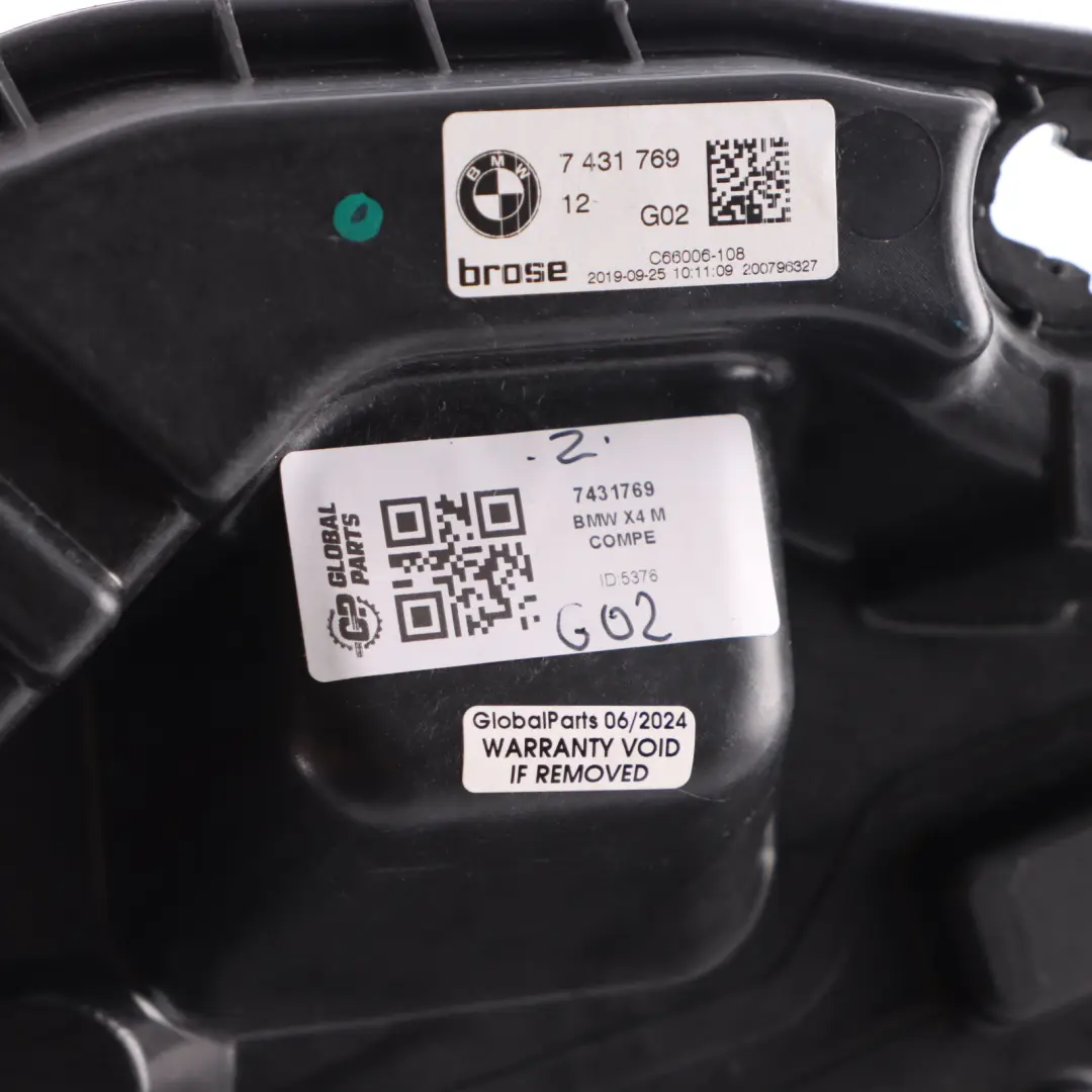 Window Lifter BMW X4 G02 F98 X4M Competition Door Carrier Front Left N/S to with Part number 7498151 Window Lifter BMW X4 G02 F98 X4M Competition Door Carrier Front Left N/S - SKU 7431769 - Part number 7498151