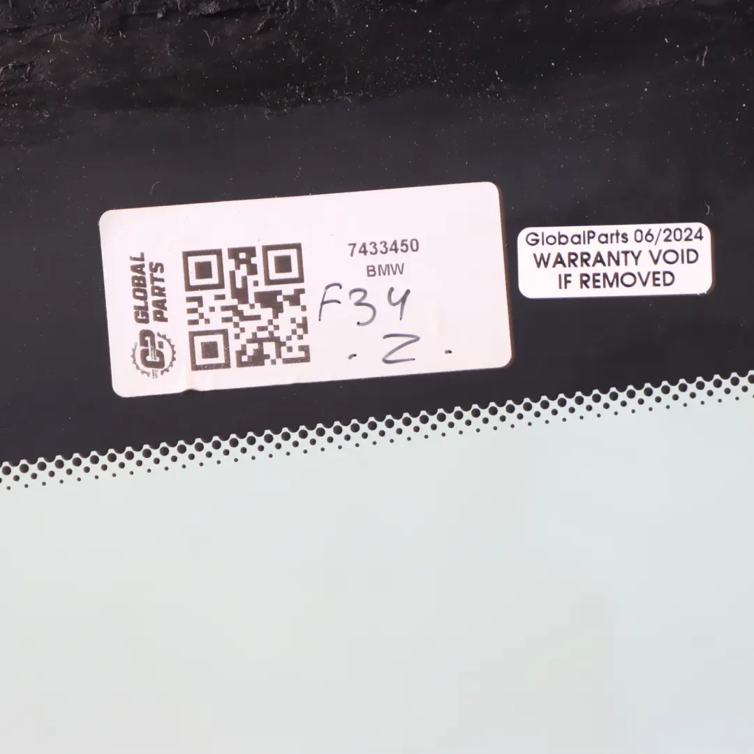  Side Window BMW F34 Rear Right O/S Fixed Glass Window Sun Protection SSG - SKU 7433450 - Part number 7433450