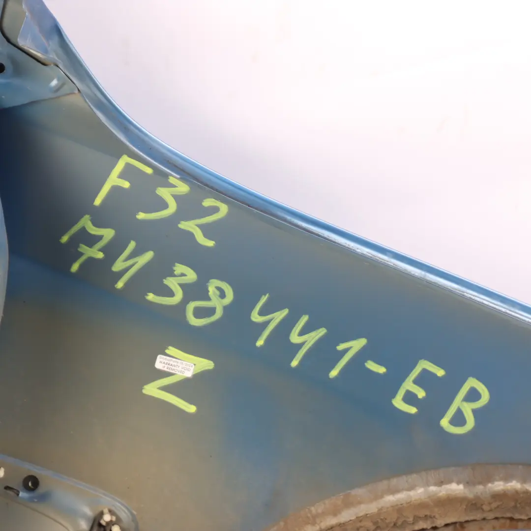 BMW F32 F33 Side Panel Wing Fender Front Left N/S Estoril Blue Metallic - B45 - SKU 7438441-EB1 - Part number 7438441