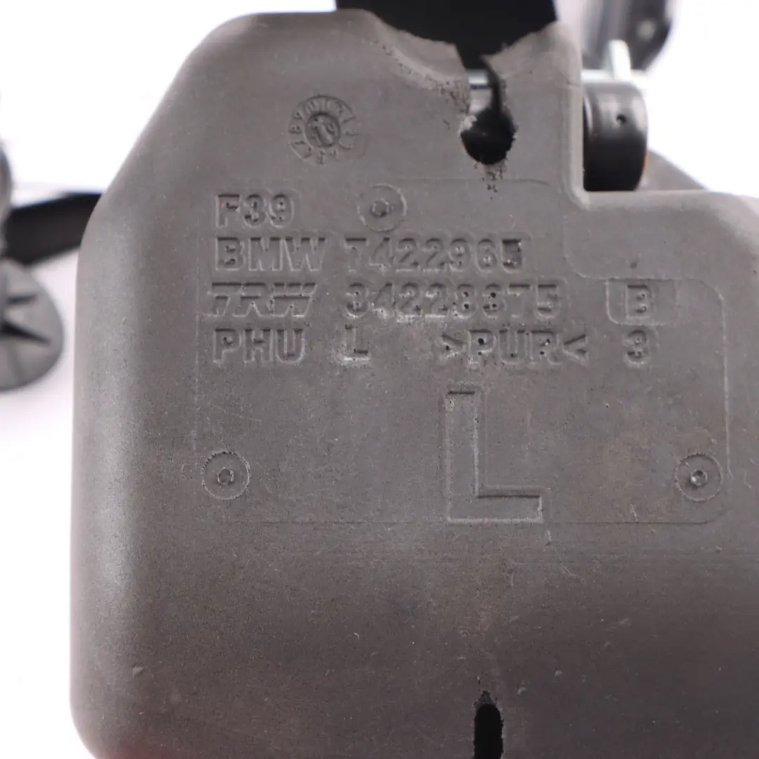 Belt Left N/S Black to BMW X2 F39 Rear Seat with Part number 7441661 BMW X2 F39 Rear Seat Belt Left N/S Black - SKU 7441661 - Part number 7441661