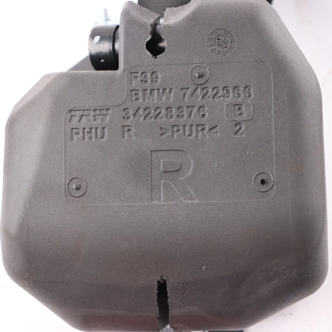 Belt Right O/S Black to BMW X2 F39 Rear Seat with Part number 7441662 BMW X2 F39 Rear Seat Belt Right O/S Black - SKU 7441662 - Part number 7441662