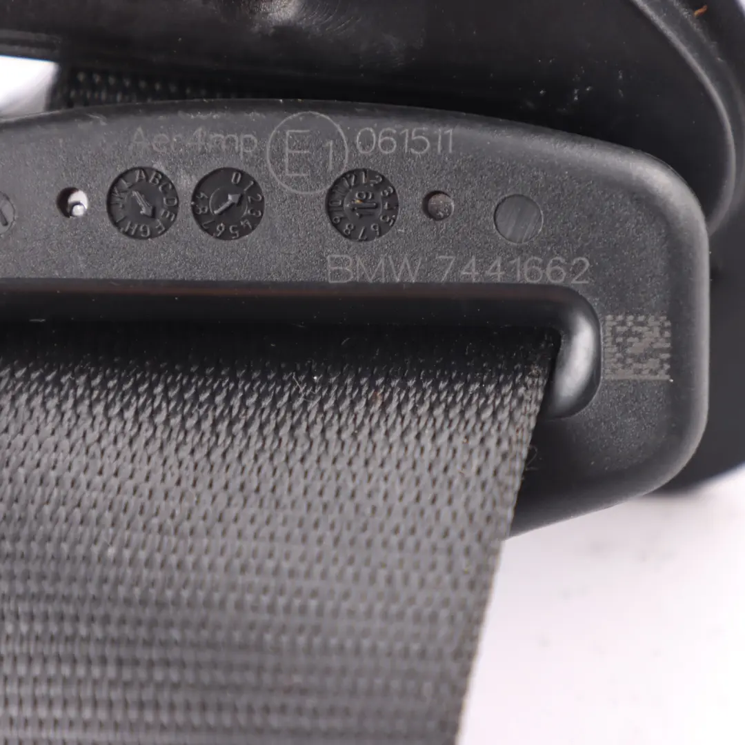 BMW X2 F39 Rear Seat Belt Right O/S Black - SKU 7441662 - Part number 7441662
