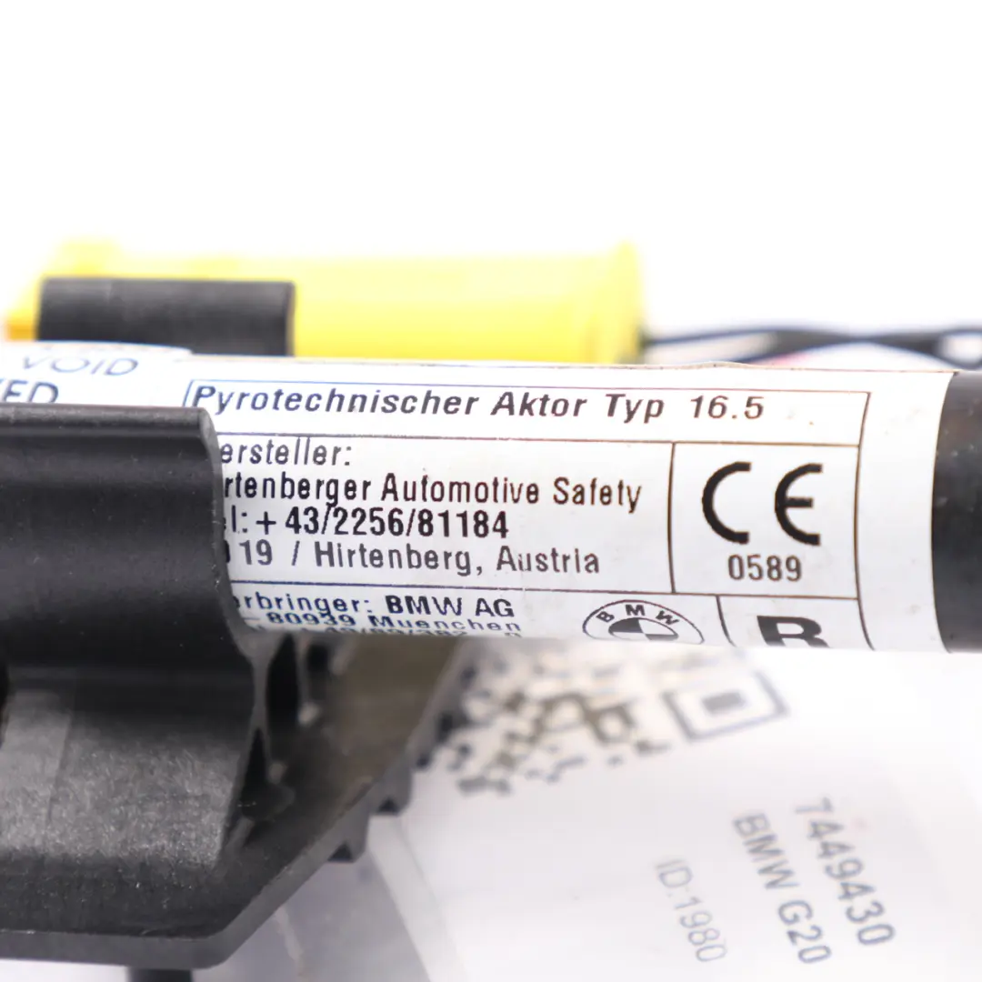 Hood Actuator BMW G20 G21 Bonnet Right Pedestrian Protection Actuator to with Part number 7449430 Hood Actuator BMW G20 G21 Bonnet Right Pedestrian Protection Actuator - SKU 7449430 - Part number 7449430