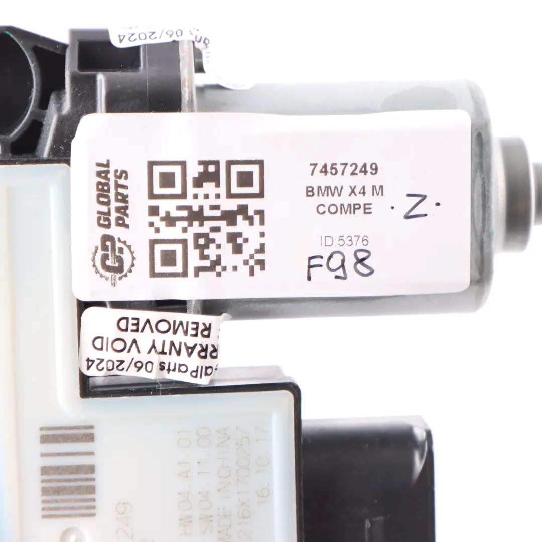 Fenster Heber Motor Vorne Rechts Regulator Drive für BMW X3 G01 mit Teilenummer 7457249 BMW X3 G01 Fenster Heber Motor Vorne Rechts Regulator Drive - SKU 7457249 - Teilenummer 7457249