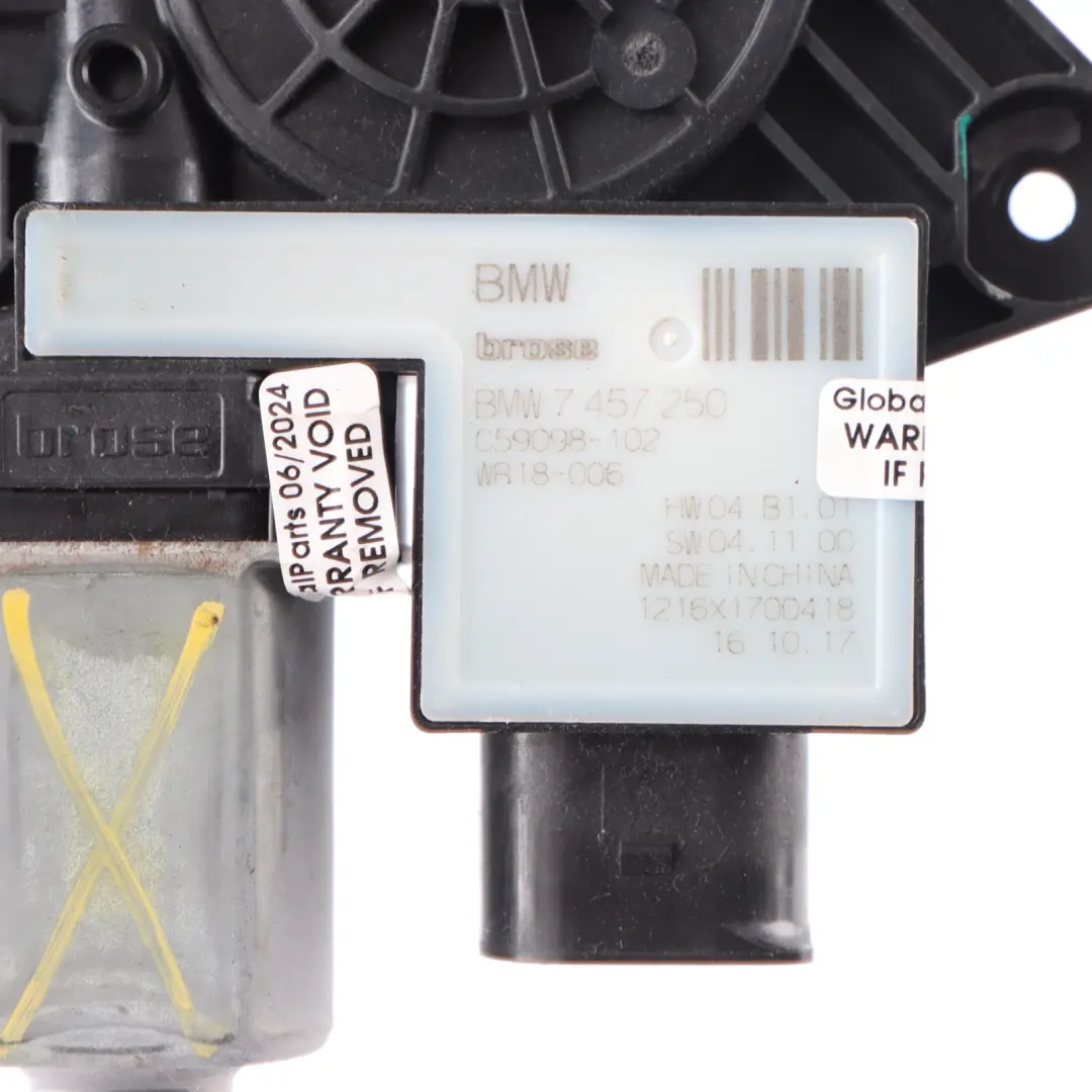 Moteur Lève Vitre Avant Gauche Régulateur D'Entraînement pour BMW X3 G01 à propos du numéro de pièce 7457250 BMW X3 G01 Moteur Lève Vitre Avant Gauche Régulateur D'Entraînement - SKU 7457250 - Numéro de pièce 7457250