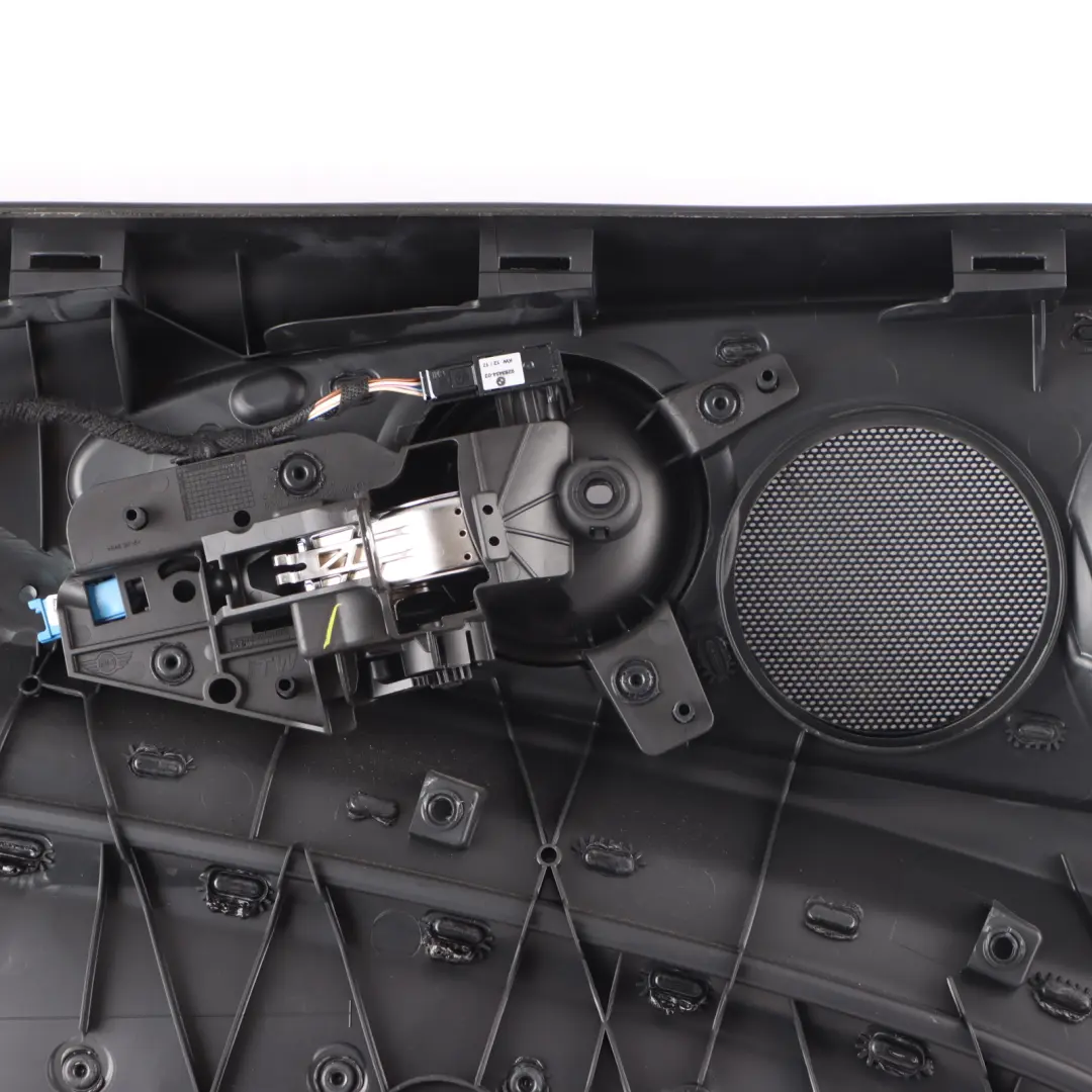 Door Card Trim Front Right O/S Lining Cloth Leather Carbon Black to Mini F54 LCI with Part number 7462998 Mini F54 LCI Door Card Trim Front Right O/S Lining Cloth Leather Carbon Black - SKU 7462998 - Part number 7462998