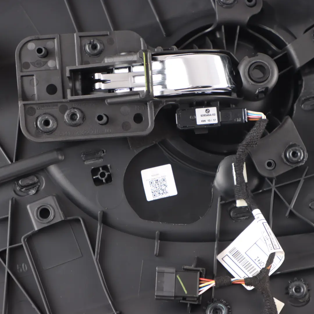 Door Card Trim Rear Right O/S Lining Cloth Leather Carbon Black to Mini F54 LCI with Part number 7463392 Mini F54 LCI Door Card Trim Rear Right O/S Lining Cloth Leather Carbon Black - SKU 7463392 - Part number 7463392