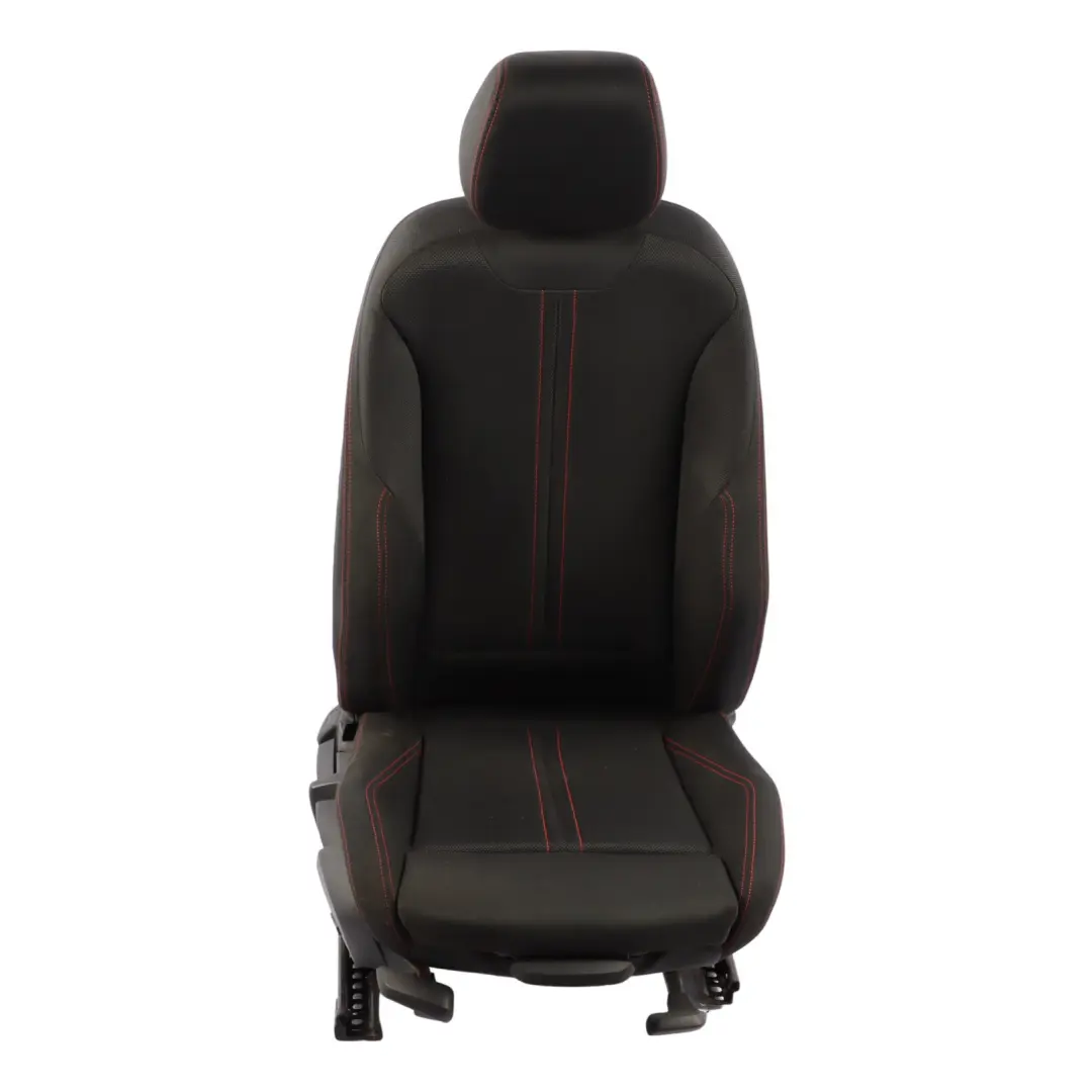 Fotel Prawy Przód Sport Tkanina Antracyt Przeszycia Czerwone do BMW F20 LCI o numerze 7475406 BMW F20 LCI Fotel Prawy Przód Sport Tkanina Antracyt Przeszycia Czerwone - SKU 7475406-2 - Numer Części 7475406