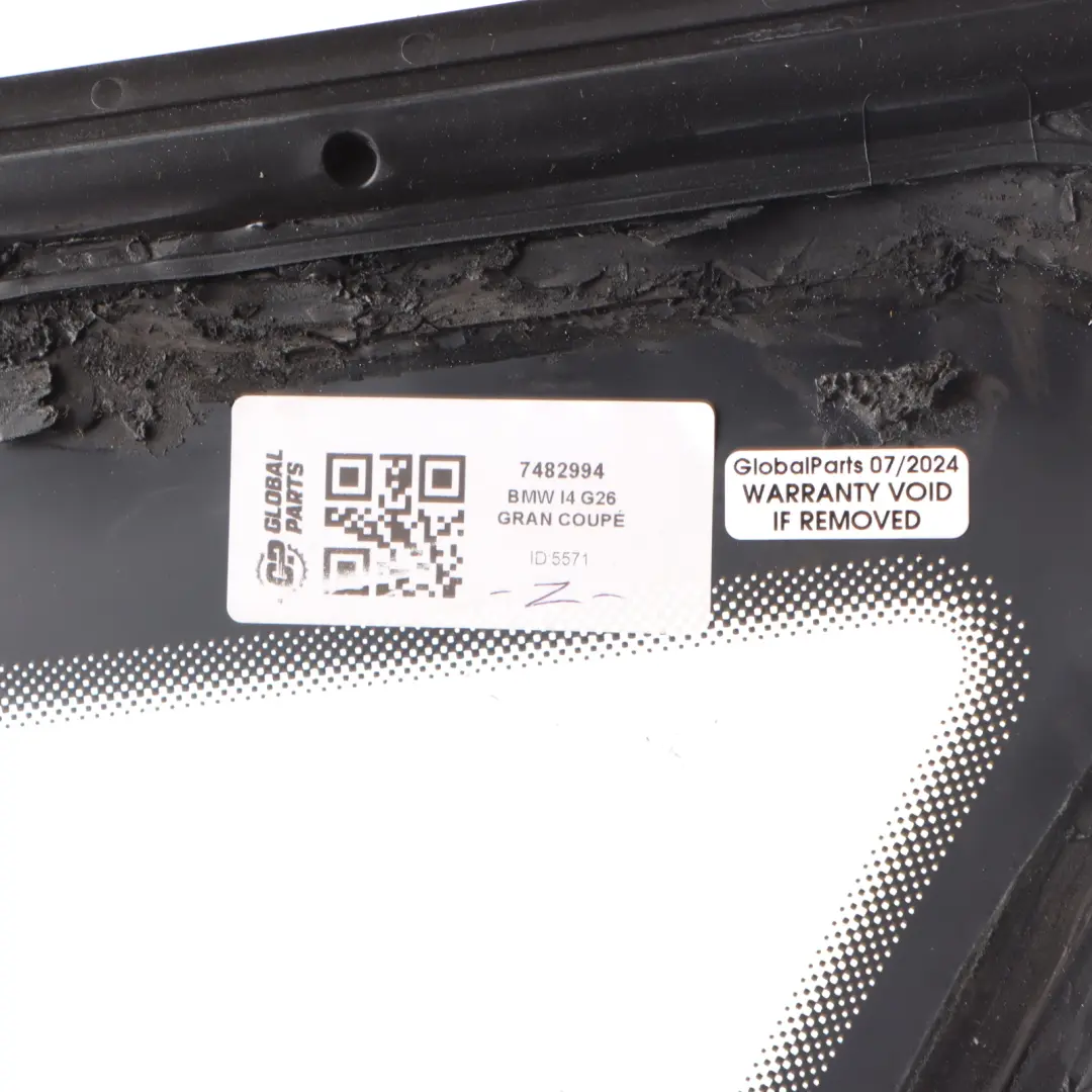 Side Window Quarter Rear Right O/S Glass Glazing AS2 to BMW G26 with Part number 7482994 BMW G26 Side Window Quarter Rear Right O/S Glass Glazing AS2 - SKU 7482994 - Part number 7482994