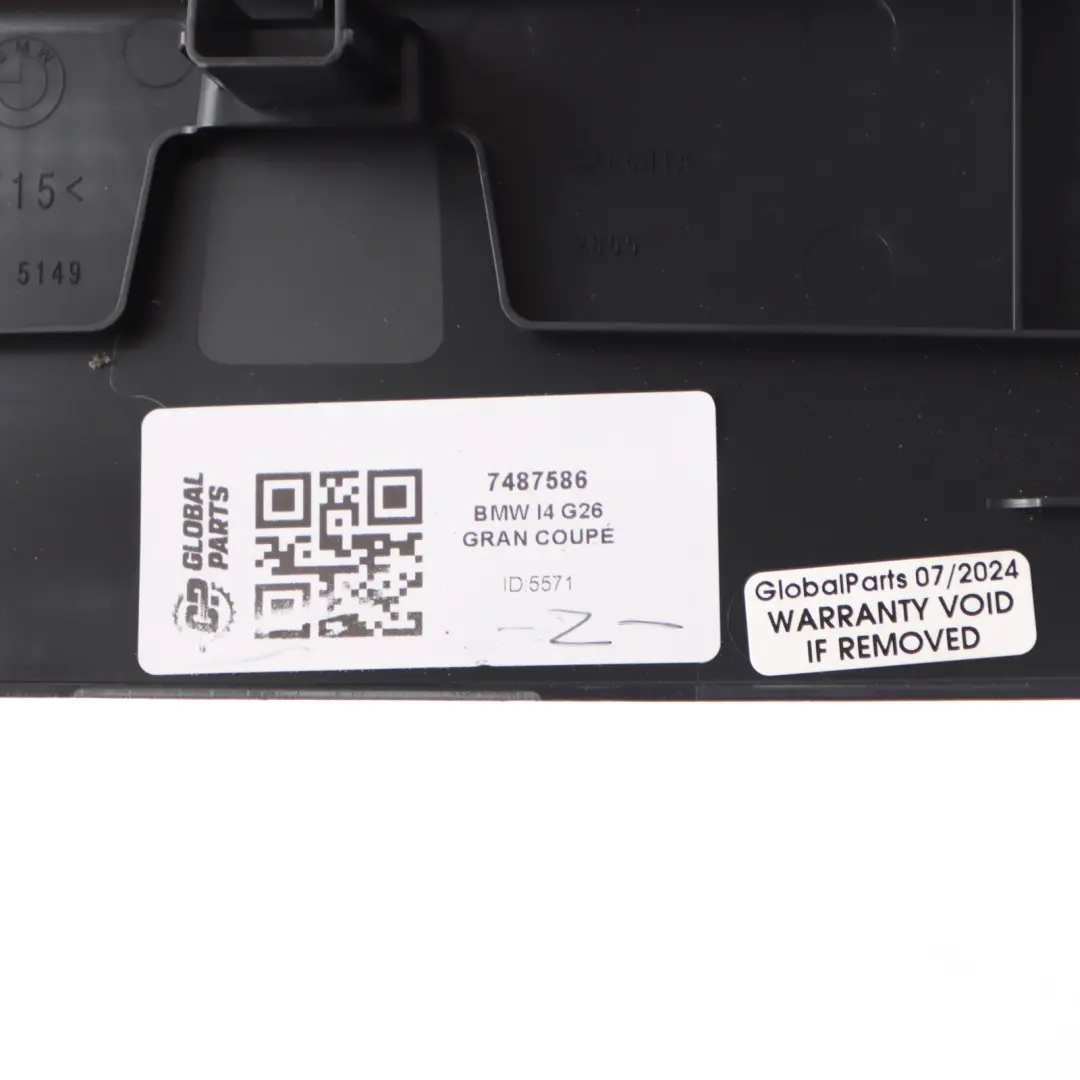 Boot Trunk Lid Trim Panel Top Cover to BMW G26 with Part number 7487586 BMW G26 Boot Trunk Lid Trim Panel Top Cover - SKU 7487586 - Part number 7487586