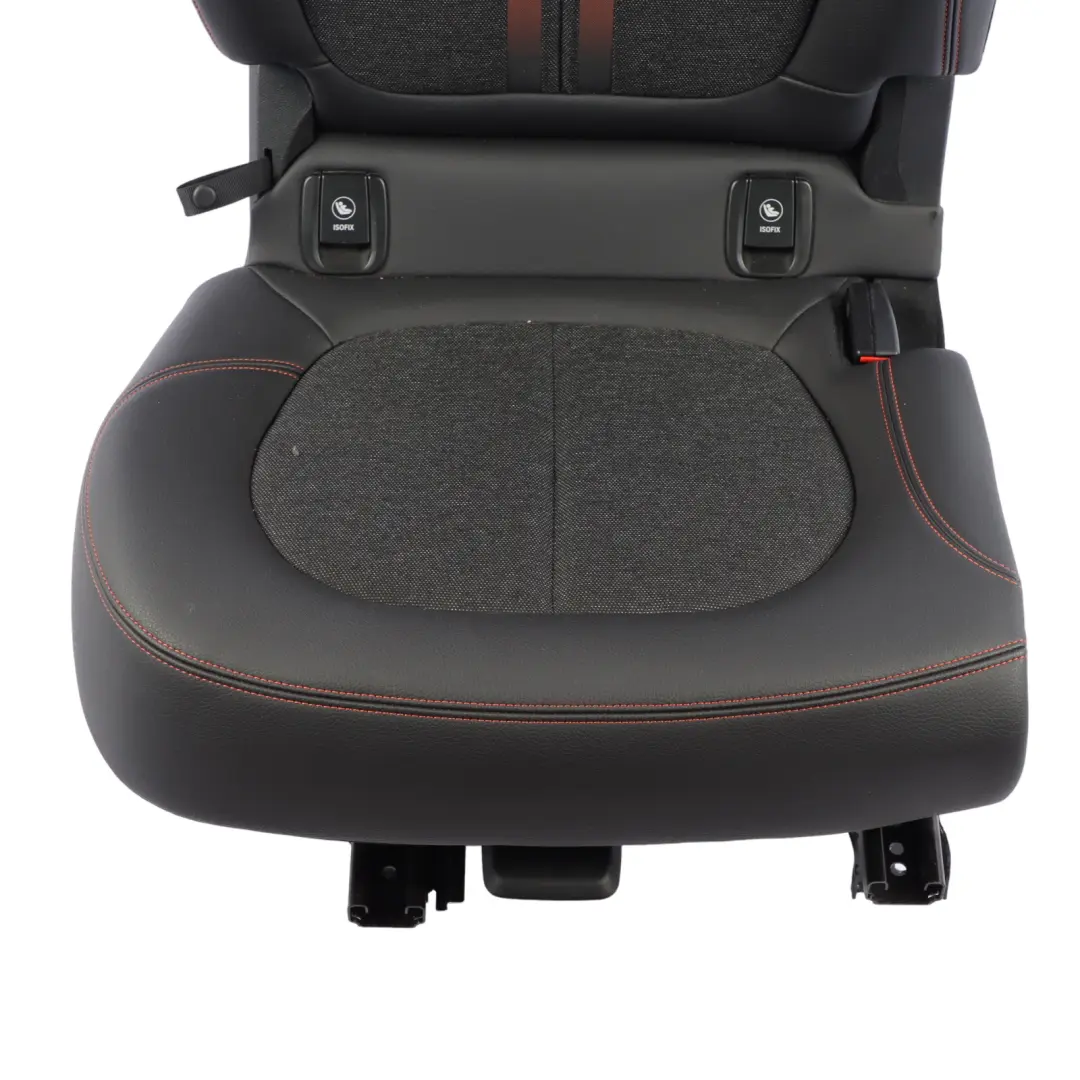Backrest Right O/S Sensatec Fabric Leather Black Orange to BMW F46 LCI Rear Seat with Part number 7496400 BMW F46 LCI Rear Seat Backrest Right O/S Sensatec Fabric Leather Black Orange - SKU 7496400 - Part number 7496400