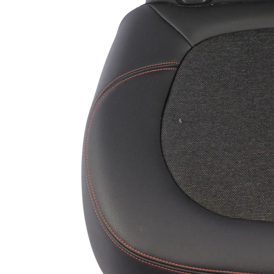 Backrest Right O/S Sensatec Fabric Leather Black Orange to BMW F46 LCI Rear Seat with Part number 7496400 BMW F46 LCI Rear Seat Backrest Right O/S Sensatec Fabric Leather Black Orange - SKU 7496400 - Part number 7496400