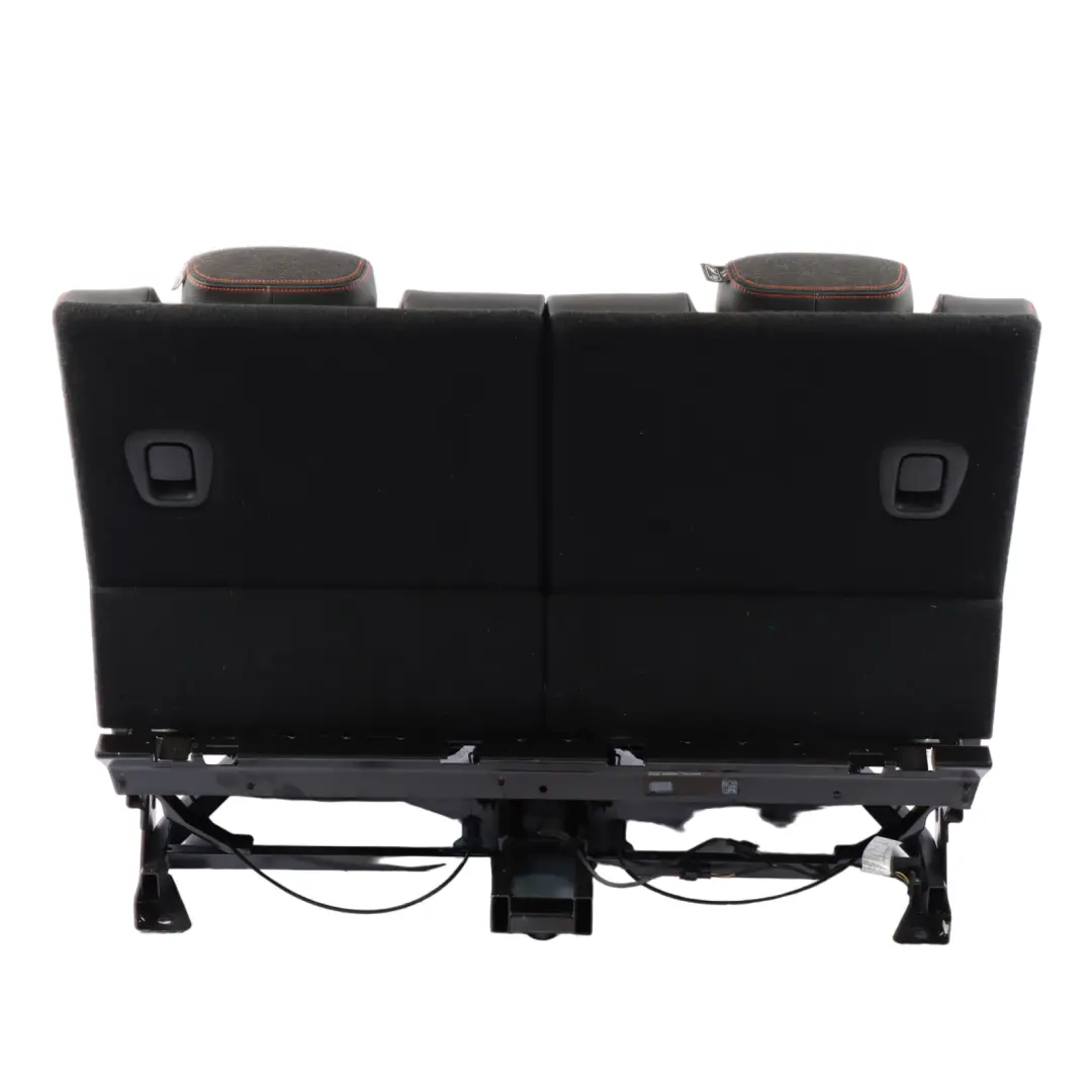 3rd Seat Row Backrest Third Row Leather Cloth Sensatec Orange Black to BMW F46 Rear with Part number 7496413 BMW F46 Rear 3rd Seat Row Backrest Third Row Leather Cloth Sensatec Orange Black - SKU 7496413 - Part number 7496413