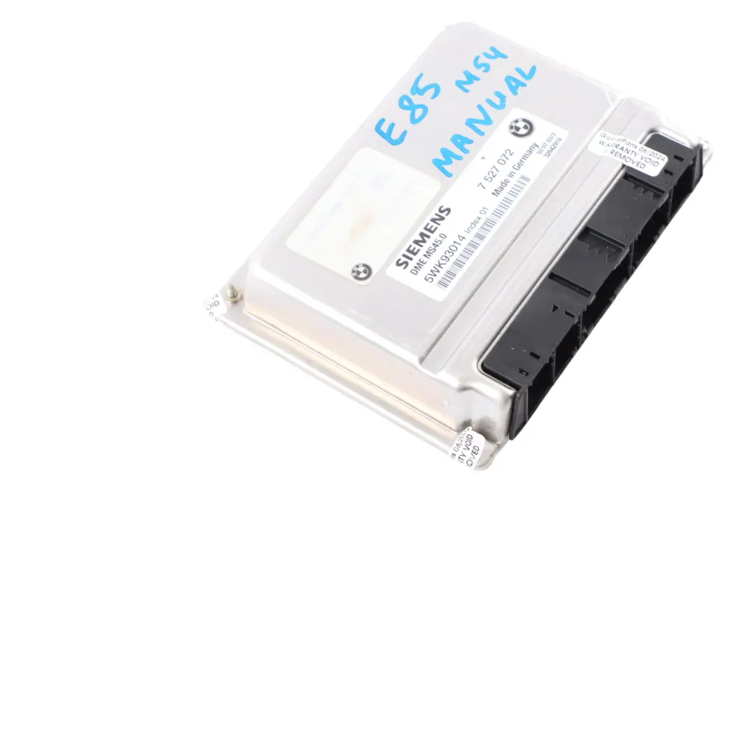 BMW Z4 E85 2.5i M54 192HP Engine ECU Control Unit Module DME Manual - SKU 7527072-8 - Part number 7527072
