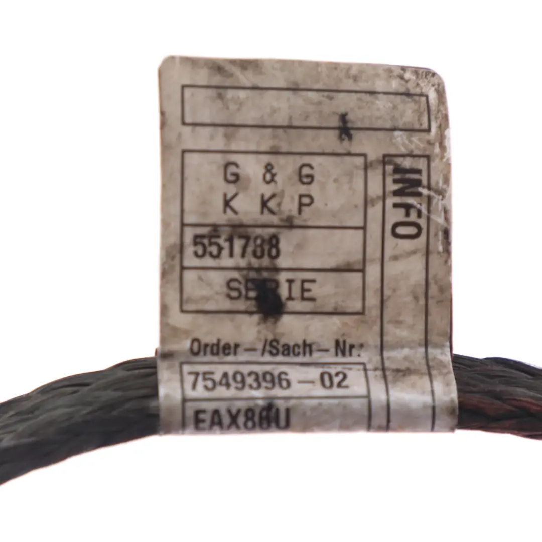  Cavo di terra BMW E90 E91 E92 Cavo negativo batteria cablaggio - SKU 7549396 - Numero di parte 7549396