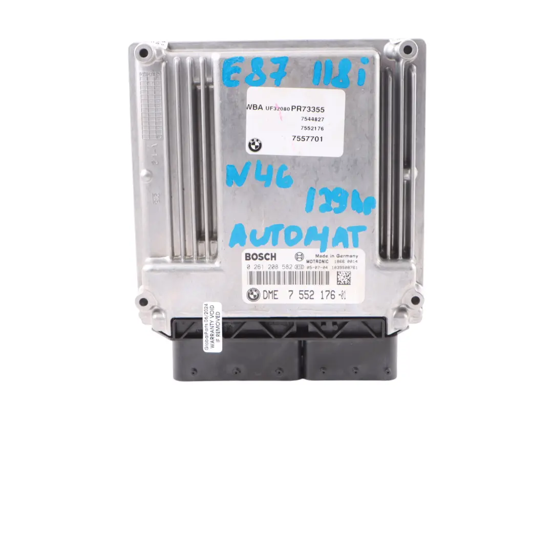 BMW E87 E90 118i 318i N46 129HP Engine Control Unit ECU Kit DME CAS2 Key - SKU 7552176-11 - Part number 7552176