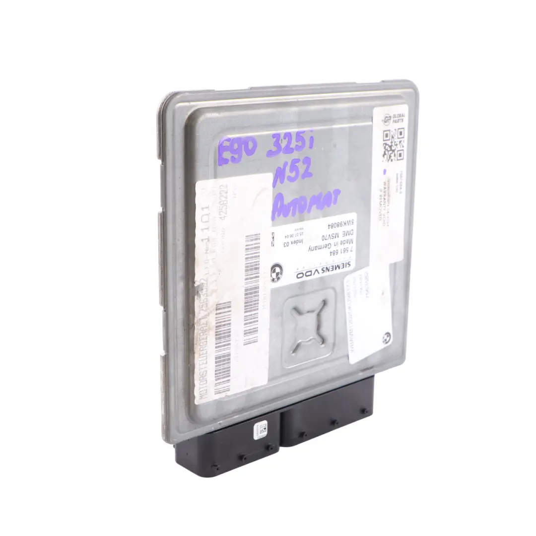 BMW E60 E90 325i 525i N52 218HP Engine ECU Control Unit DME Automatic - SKU 7561684-8 - Part number 7561684