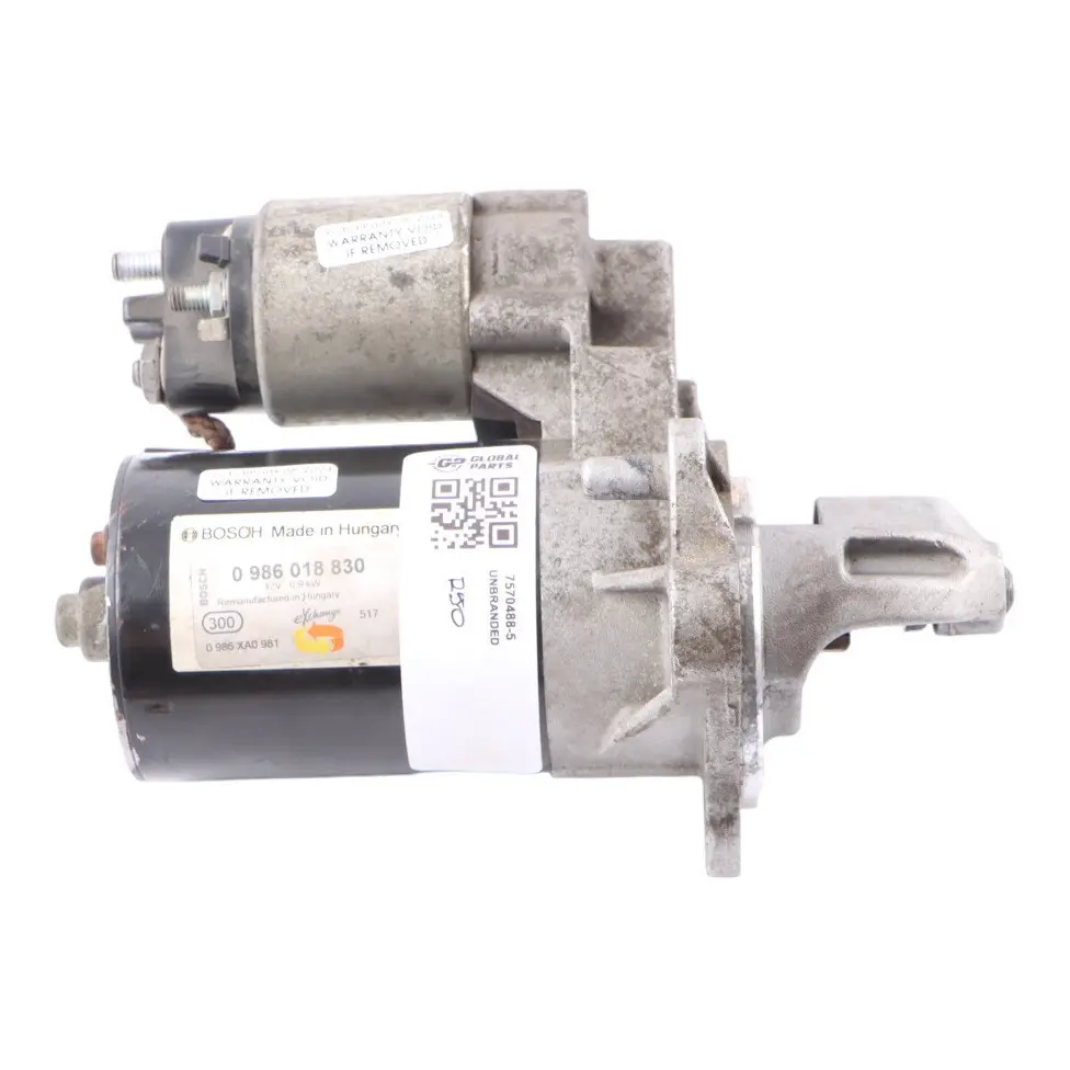Mini Cooper R50 R52 R53 W10 W11 1.6 Benzina Bosch Motore Avviamento 0986018830