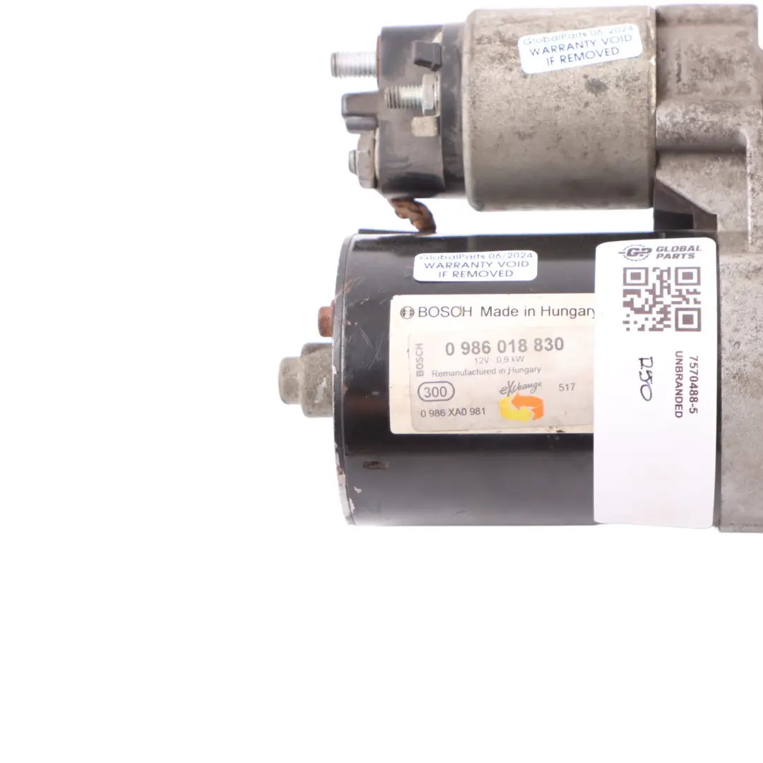 Benzina Bosch Motore Avviamento 0986018830 per Mini Cooper R50 R52 R53 W10 W11 1.6 con numero di parte 7570488-5 Mini Cooper R50 R52 R53 W10 W11 1.6 Benzina Bosch Motore Avviamento 0986018830 - SKU 7570488-5 - Numero di parte 7570488-5