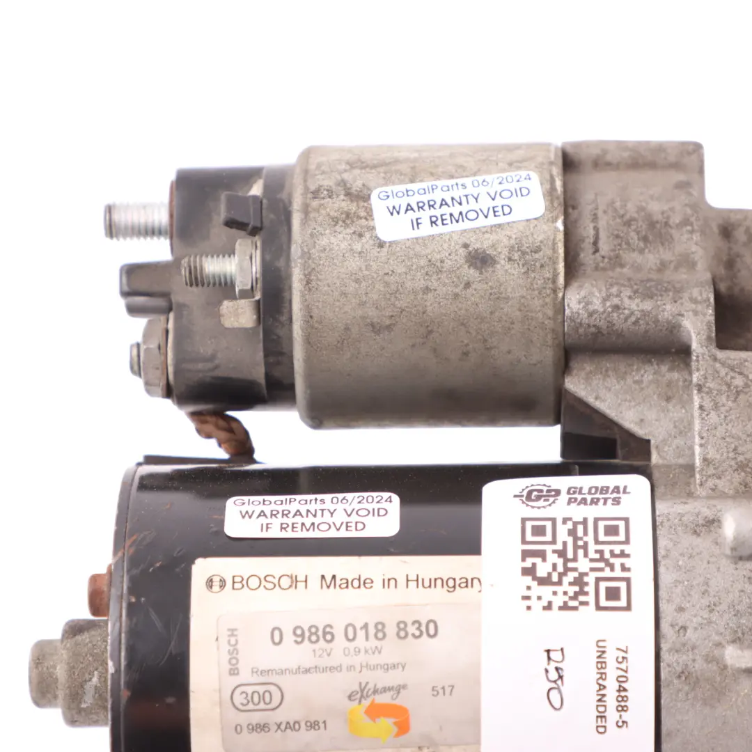 Mini Cooper R50 R52 R53 W10 W11 1.6 Benzin Bosch Anlasser 0986018830 - SKU 7570488-5 - Teilenummer 7570488-5