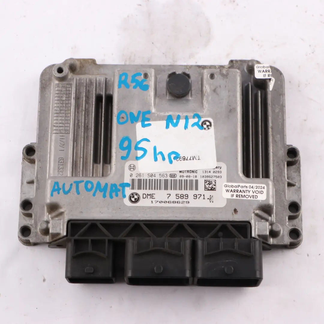 95HP Petrol ECU Control Unit Kit DME + CAS3 + Keys to Mini One R56 N12 1.4 with Part number 7589971 Mini One R56 N12 1.4 95HP Petrol ECU Control Unit Kit DME + CAS3 + Keys - SKU 7589971-19 - Part number 7589971
