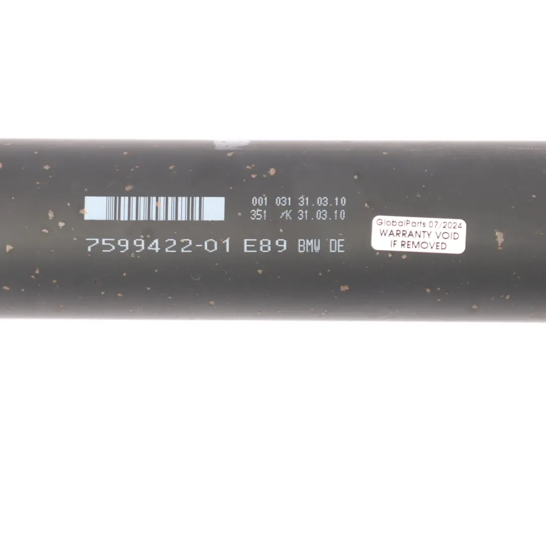 Propshaft BMW Z4 E89 23i 30i N52N Petrol Drive Prop Shaft Manual to with Part number 7599422 Propshaft BMW Z4 E89 23i 30i N52N Petrol Drive Prop Shaft Manual - SKU 7599422 - Part number 7599422