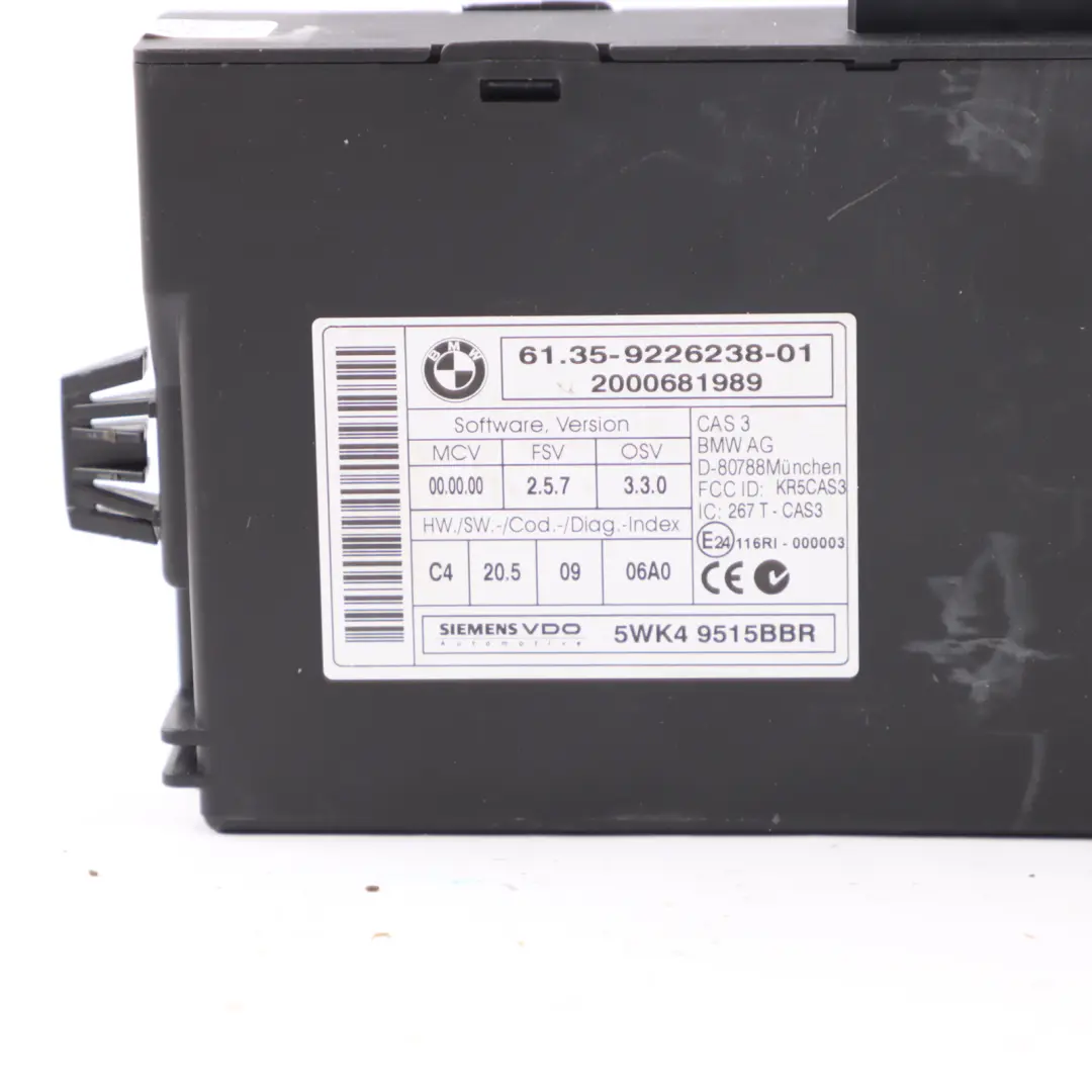 BMW E87 LCI E90 E91 120i 320i N43 170HP ECU KIT DME CAS3 2 Keys - SKU 7599881-19 - Numéro de pièce 7599881