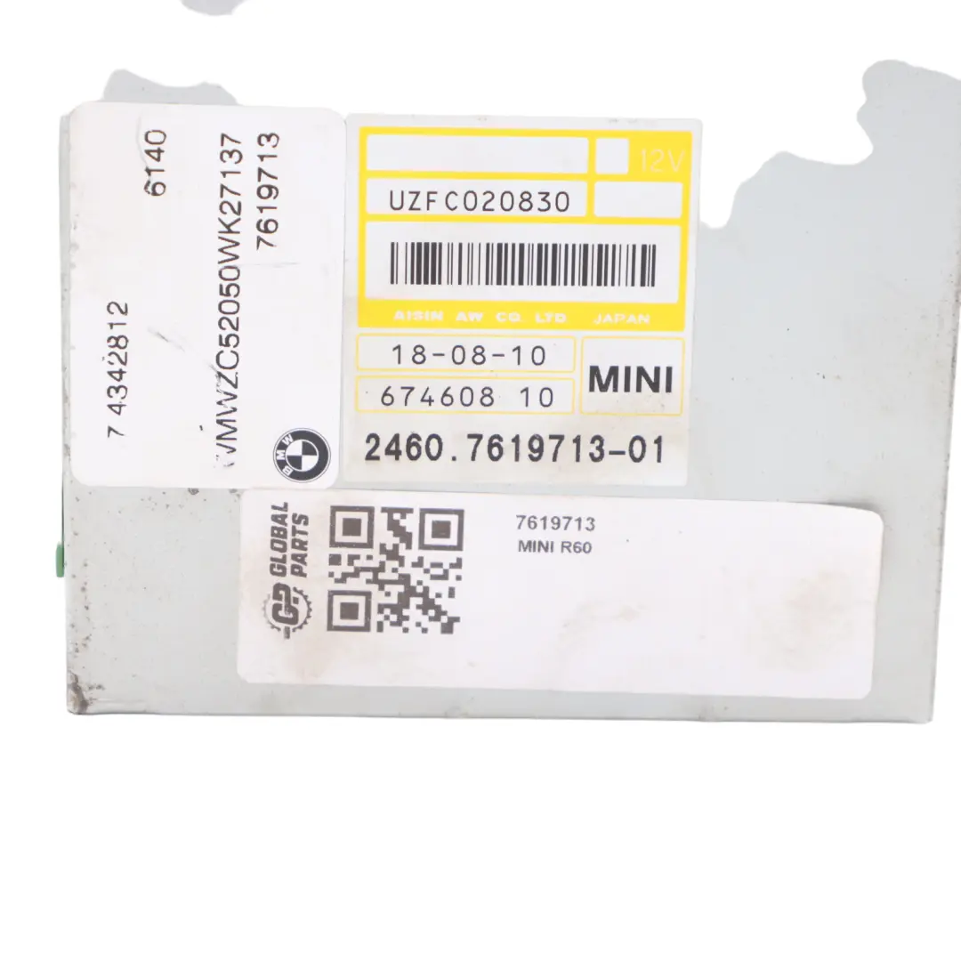 Mini R55 R56 R57 R60 Gearbox Module Control ECU Automatic Unit - SKU 7619713 - Part number 7619713