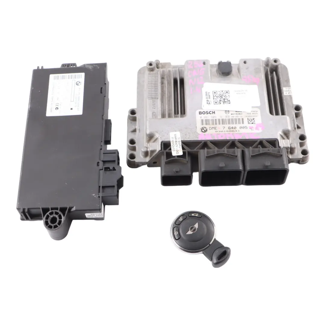 95HP Petrol ECU Kit DME CAS3 + Key Automatic to Mini One R55 R56 N12 1.4 with Part number 7640005 Mini One R55 R56 N12 1.4 95HP Petrol ECU Kit DME CAS3 + Key Automatic - SKU 7640005-15 - Part number 7640005