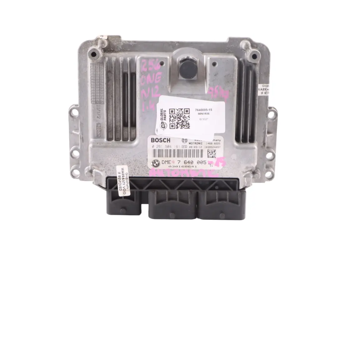 95HP Petrol ECU Kit DME CAS3 + Key Automatic Mini One R55 R56 N12 1.4 - SKU 7640005-15 - Part number 7640005
