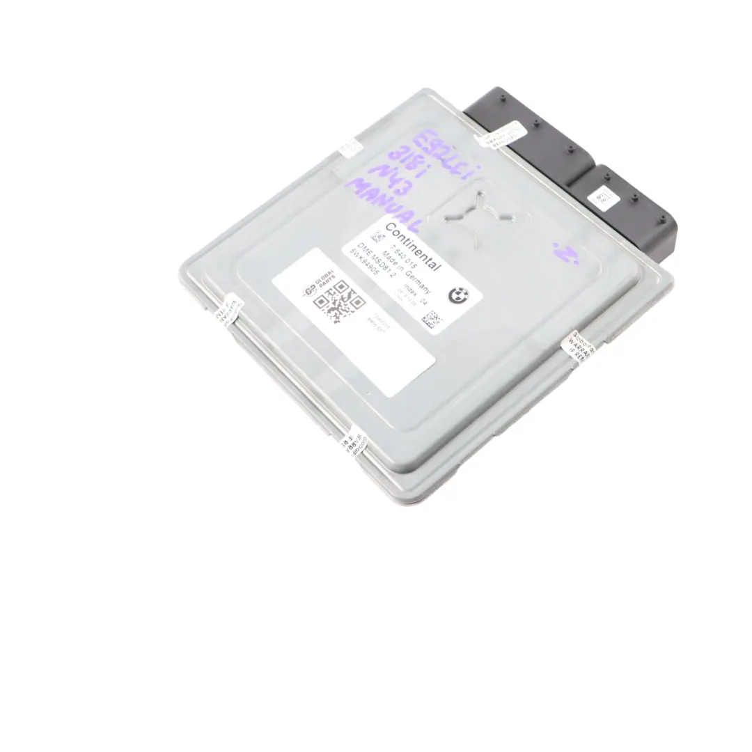 N43B20A 2.0 170HP Engine Control Unit DME ECU Manual to BMW E92 LCI with Part number 7640015 BMW E92 LCI N43B20A 2.0 170HP Engine Control Unit DME ECU Manual - SKU 7640015 - Part number 7640015