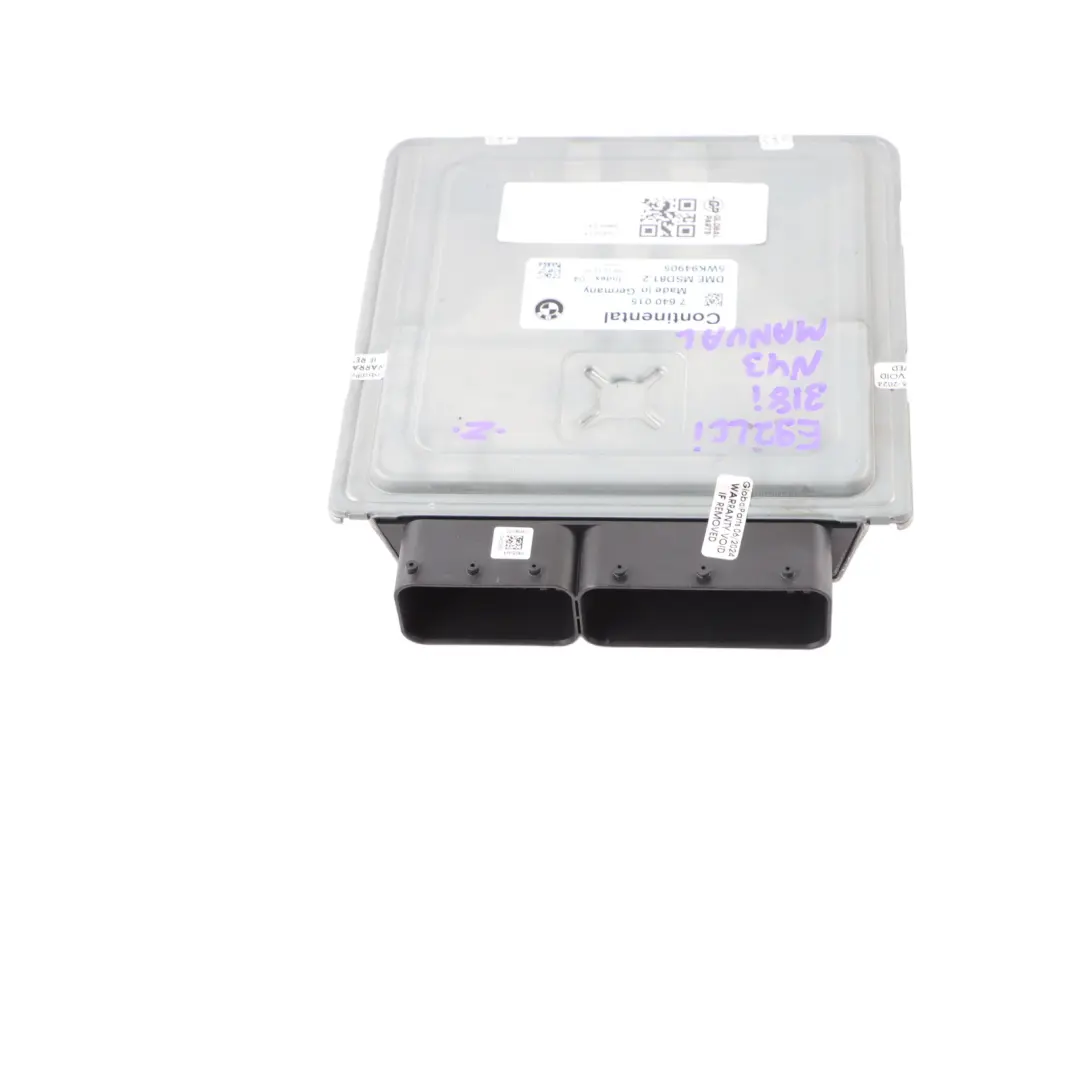 BMW E92 LCI N43B20A 2.0 170HP Engine Control Unit DME ECU Manual - SKU 7640015 - Part number 7640015