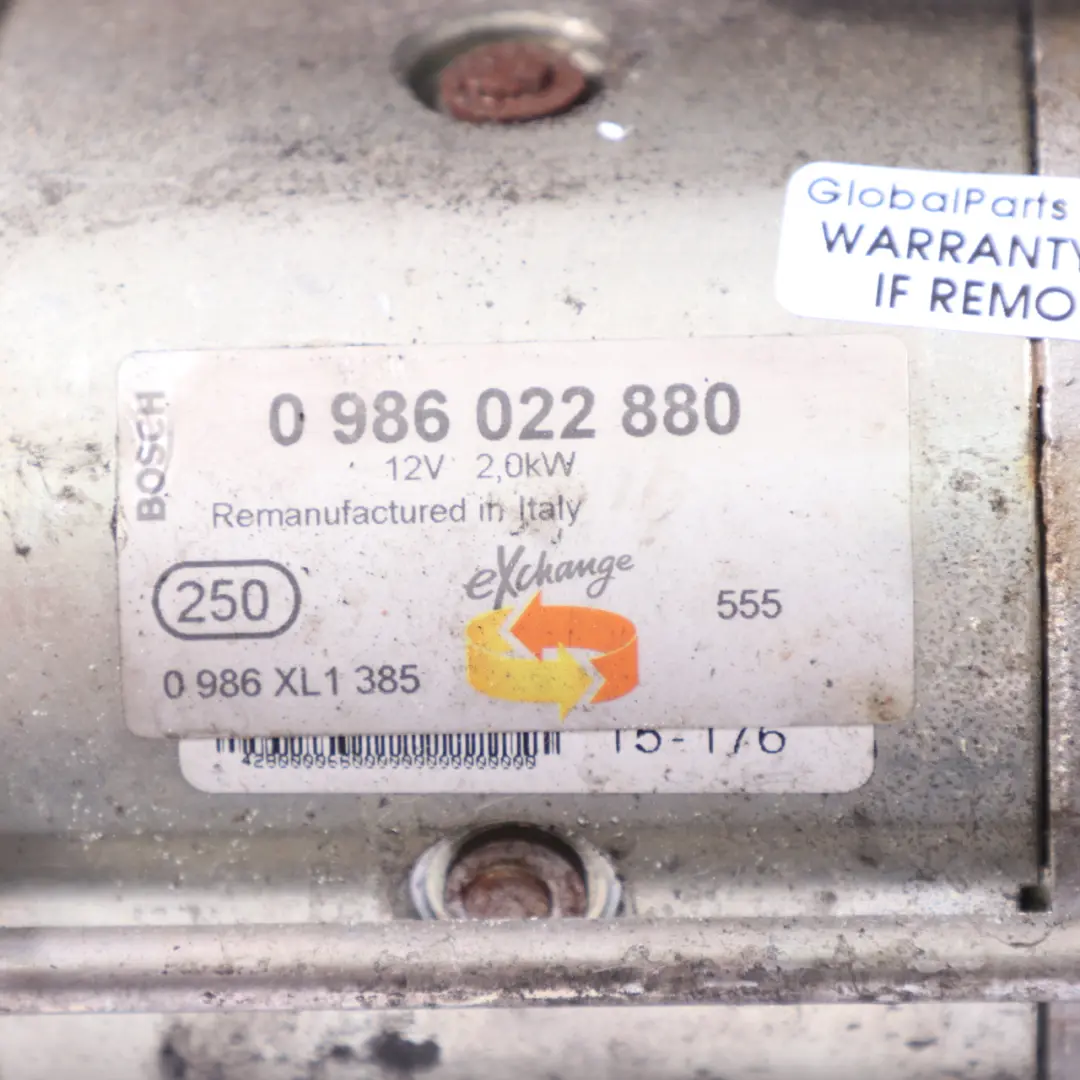 Anlasser BMW E46 E60 E83 E53 M57N Dieselmotor Startgerät 2KW für mit Teilenummer 7788680 Anlasser BMW E46 E60 E83 E53 M57N Dieselmotor Startgerät 2KW - SKU 7788680-5 - Teilenummer 7788680