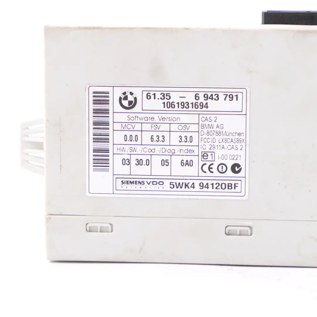 M57N2 231HP Engine ECU Kit DDE CAS2 + Key Manual to BMW E60 530d E90 330d with Part number 7801712 BMW E60 530d E90 330d M57N2 231HP Engine ECU Kit DDE CAS2 + Key Manual - SKU 7801712-1 - Part number 7801712