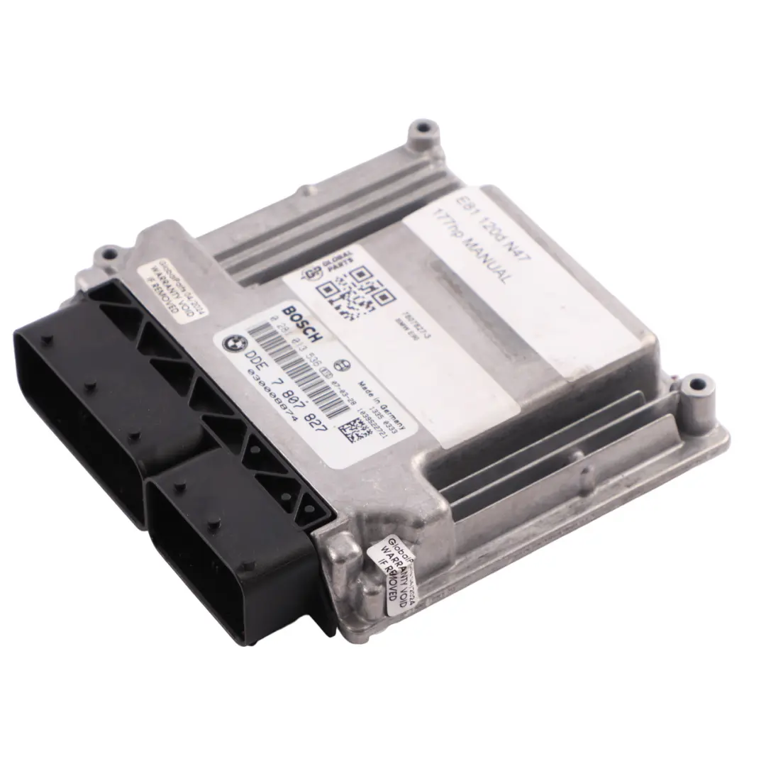 N47 177HP Diesel Engine Unit ECU DDE to BMW E81 E87 E90 LCI 120d 320d with Part number 7807827 BMW E81 E87 E90 LCI 120d 320d N47 177HP Diesel Engine Unit ECU DDE - SKU 7807827-3 - Part number 7807827