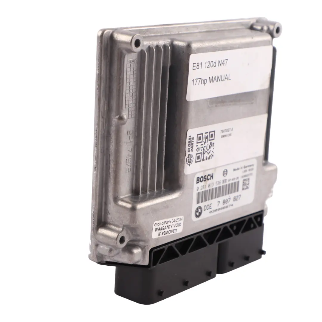 N47 177HP Diesel Engine Unit ECU DDE to BMW E81 E87 E90 LCI 120d 320d with Part number 7807827 BMW E81 E87 E90 LCI 120d 320d N47 177HP Diesel Engine Unit ECU DDE - SKU 7807827-3 - Part number 7807827