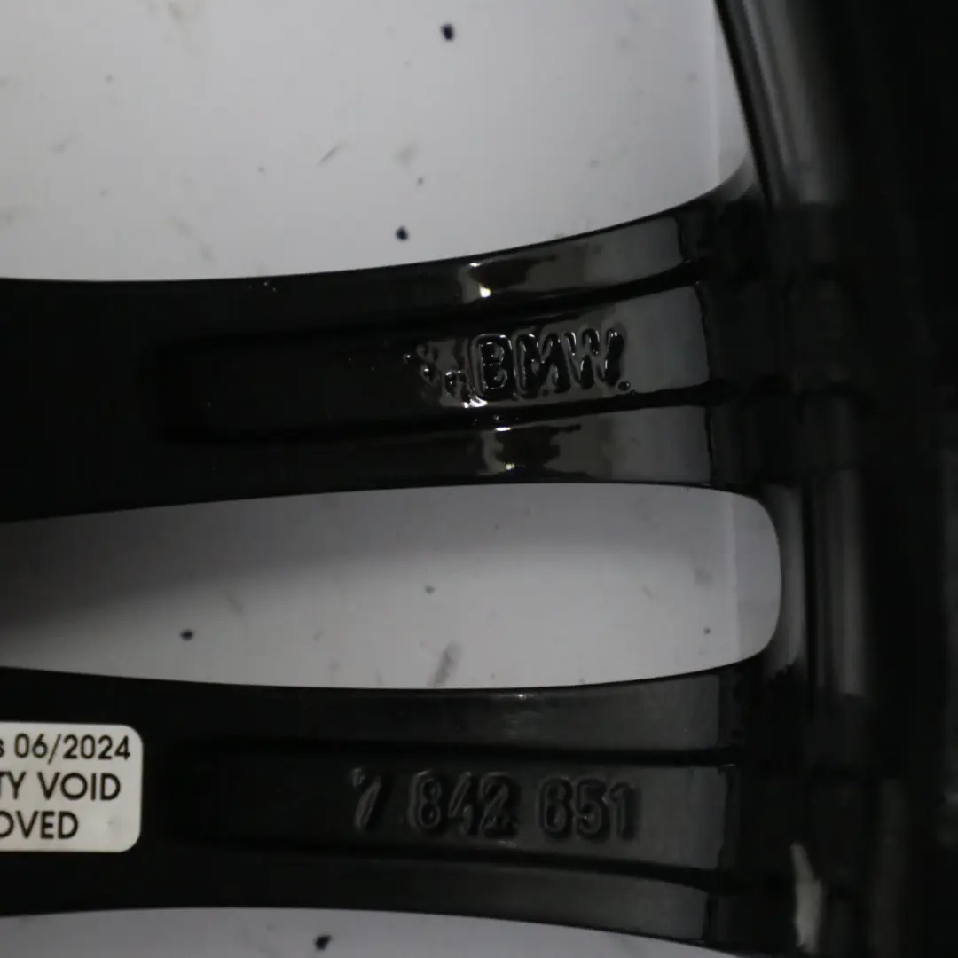 BMW F10 F12 Roue Arrière Noire Jante Alliage M Deux Branches 350 9J 18" ET:44 - SKU 7842651-5 - Numéro de pièce 7842651