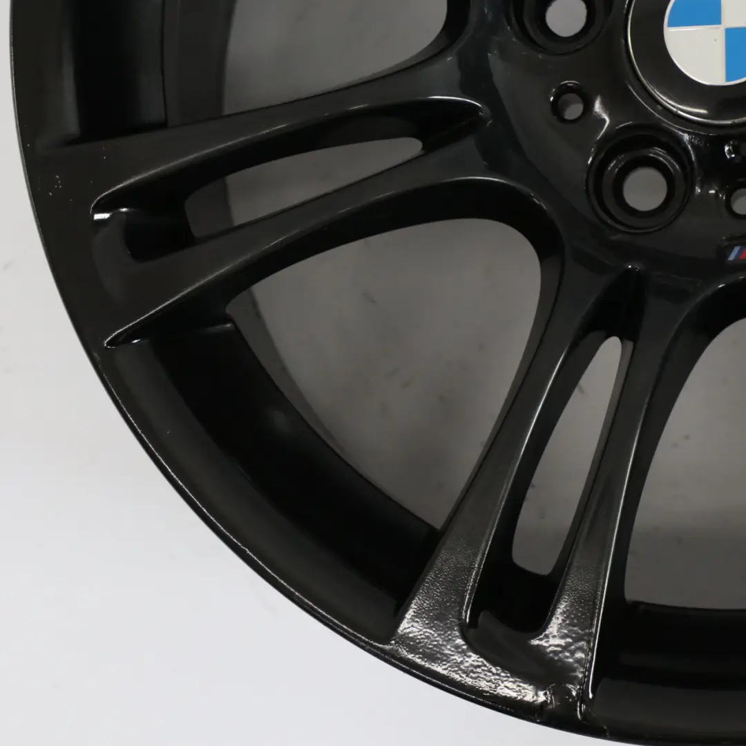 Alloy Rim M Double Spoke 350 9J 18" ET:44 to BMW F10 F12 Rear Black Wheel with Part number 7842651 BMW F10 F12 Rear Black Wheel Alloy Rim M Double Spoke 350 9J 18" ET:44 - SKU 7842651-5 - Part number 7842651