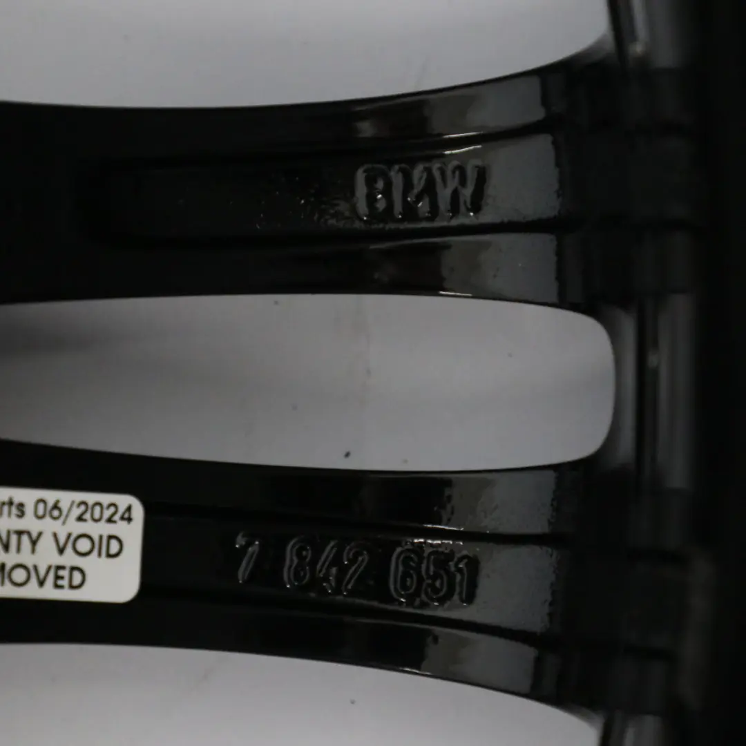 Alloy Rim M Double Spoke 350 9J 18" ET:44 to BMW F10 F12 Rear Black Wheel with Part number 7842651 BMW F10 F12 Rear Black Wheel Alloy Rim M Double Spoke 350 9J 18" ET:44 - SKU 7842651-6 - Part number 7842651