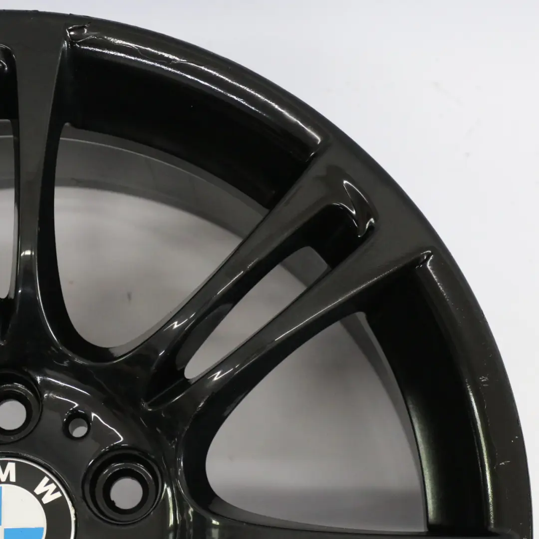 Alloy Rim M Double Spoke 350 9J 18" ET:44 to BMW F10 F12 Rear Black Wheel with Part number 7842651 BMW F10 F12 Rear Black Wheel Alloy Rim M Double Spoke 350 9J 18" ET:44 - SKU 7842651-6 - Part number 7842651