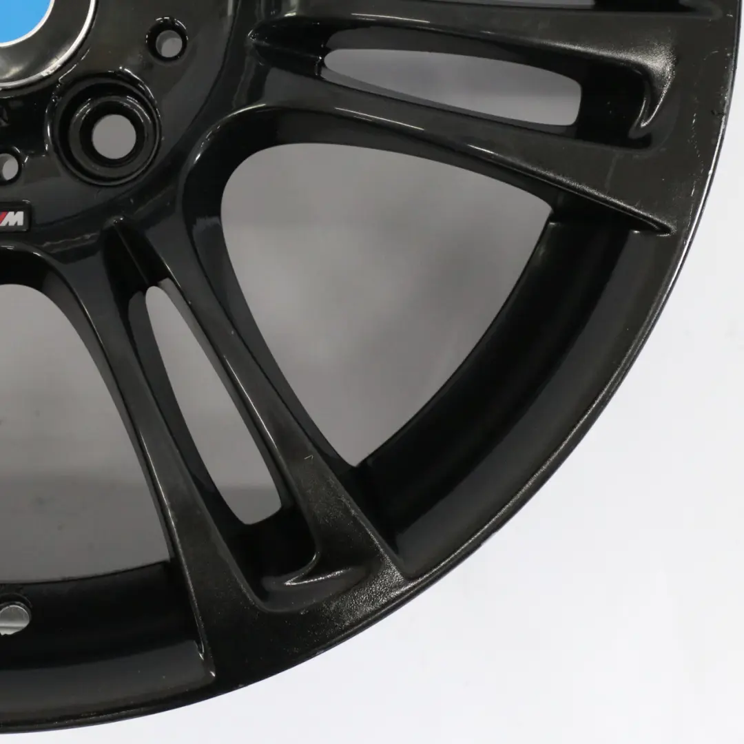Alloy Rim M Double Spoke 350 9J 18" ET:44 to BMW F10 F12 Rear Black Wheel with Part number 7842651 BMW F10 F12 Rear Black Wheel Alloy Rim M Double Spoke 350 9J 18" ET:44 - SKU 7842651-6 - Part number 7842651