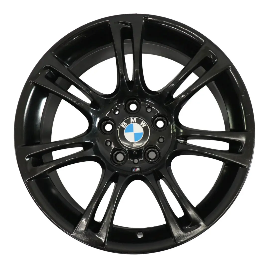 Alloy Rim M Double Spoke 350 9J 18" ET:44 to BMW F10 F12 Rear Black Wheel with Part number 7842651 BMW F10 F12 Rear Black Wheel Alloy Rim M Double Spoke 350 9J 18" ET:44 - SKU 7842651-6 - Part number 7842651