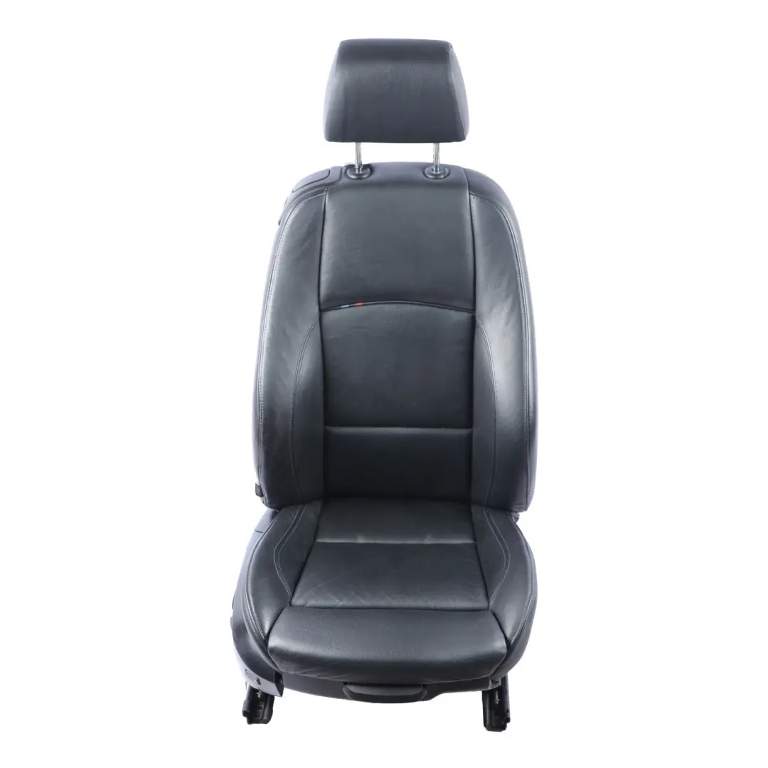 Sedile anteriore BMW E92 M Sport riscaldato in pelle nera destra blu a contrasto per con numero di parte 7843050 Sedile anteriore BMW E92 M Sport riscaldato in pelle nera destra blu a contrasto - SKU 7843050-2 - Numero di parte 7843050