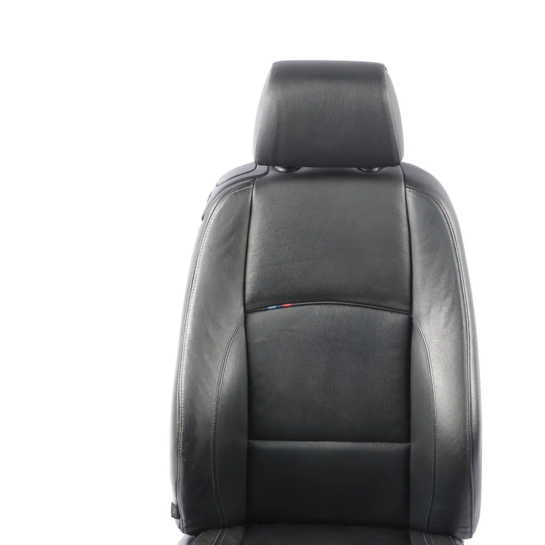 Sedile anteriore BMW E92 M Sport riscaldato in pelle nera destra blu a contrasto per con numero di parte 7843050 Sedile anteriore BMW E92 M Sport riscaldato in pelle nera destra blu a contrasto - SKU 7843050-2 - Numero di parte 7843050