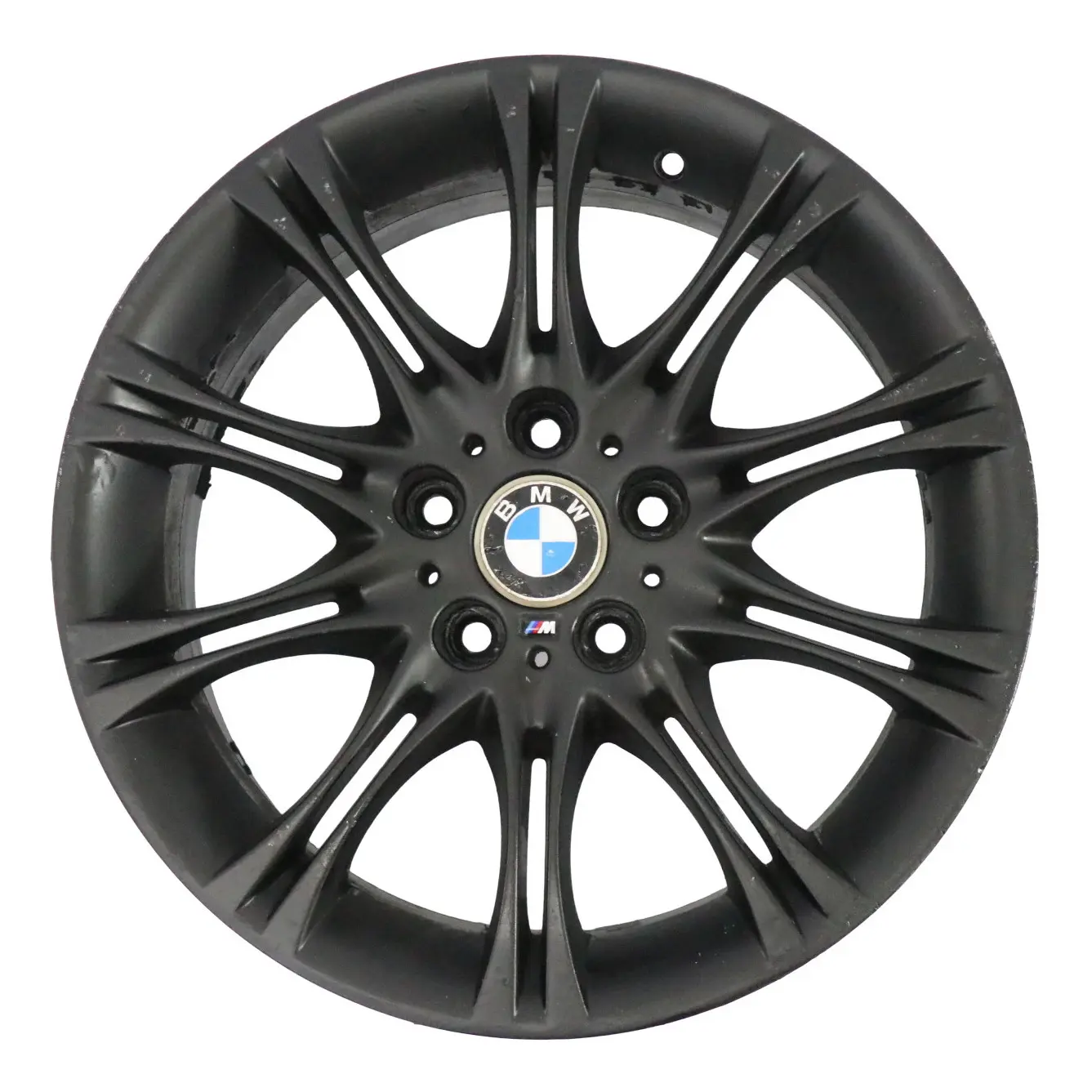 BMW E46 Z4 E85 Cerchio anteriore nero in lega 18" ET:47 8J M Doppie razze 135