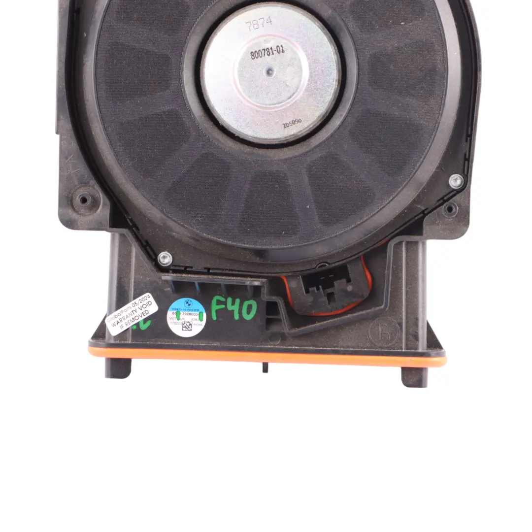 Subwoofer Baja Gama Tono Derecho Altavoz De Graves Woofer para BMW F40 con número de pieza 7928000 BMW F40 Subwoofer Baja Gama Tono Derecho Altavoz De Graves Woofer - SKU 7928000 - Número de pieza 7928000