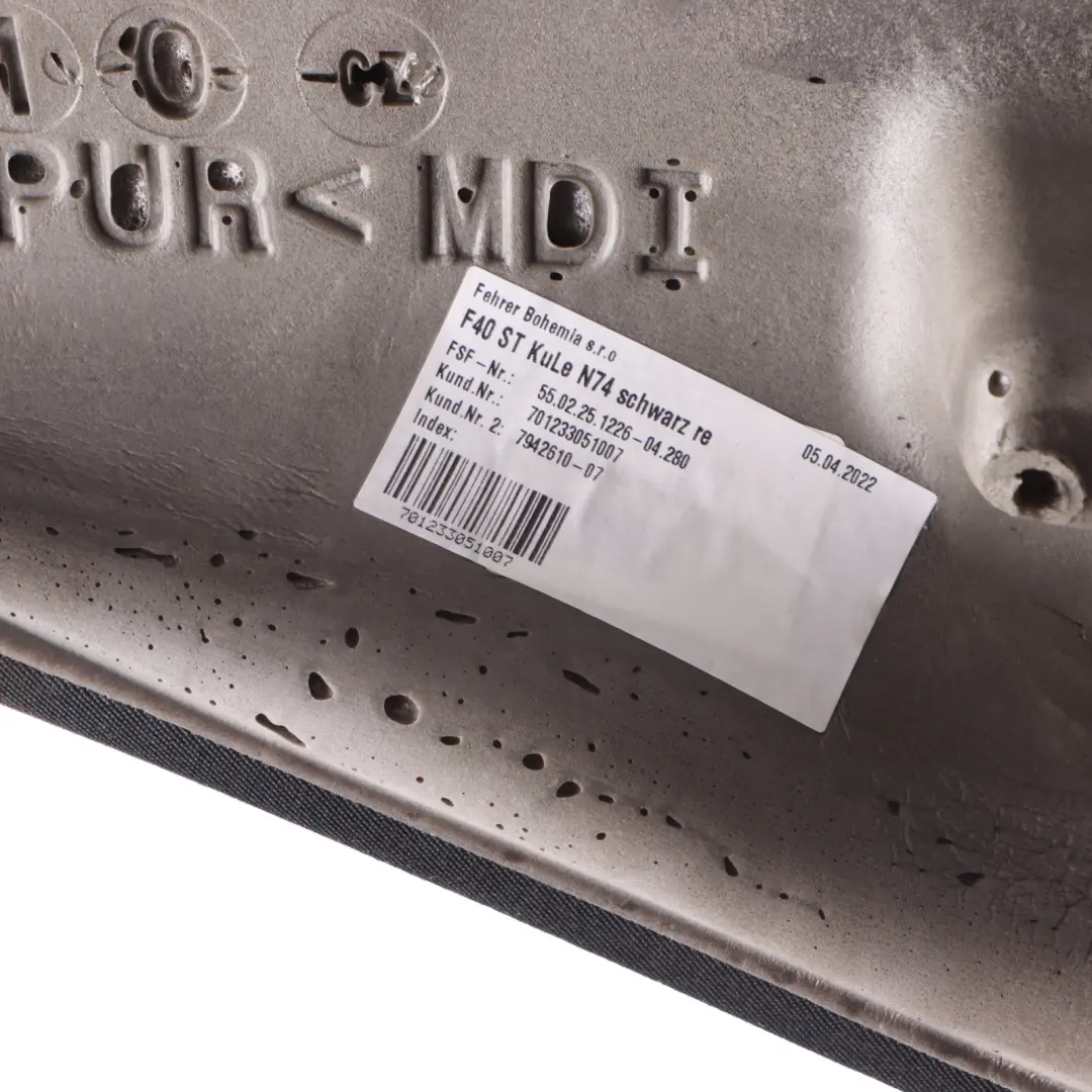 Lateral Trim Panel Interior Cover Rear Right O/S to BMW F40 with Part number 7942610 BMW F40 Lateral Trim Panel Interior Cover Rear Right O/S - SKU 7942610 - Part number 7942610