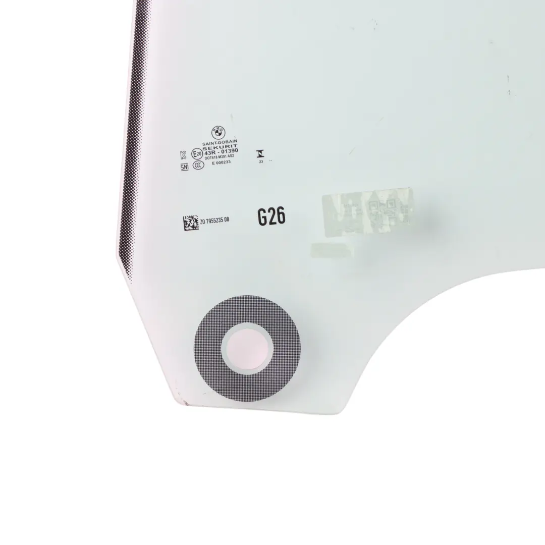 Side Window Door Rear Left N/S Window Glass AS2 to BMW G26 with Part number 7955235 BMW G26 Side Window Door Rear Left N/S Window Glass AS2 - SKU 7955235 - Part number 7955235