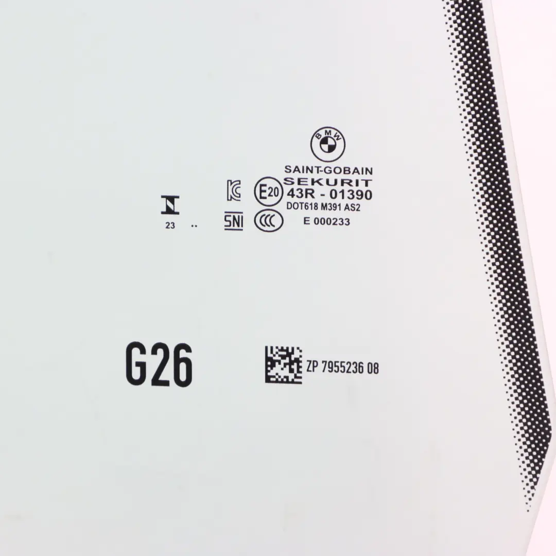 Side Window Door Front Right O/S Window Glass AS2 to BMW G26 with Part number 7955236 BMW G26 Side Window Door Front Right O/S Window Glass AS2 - SKU 7955236 - Part number 7955236